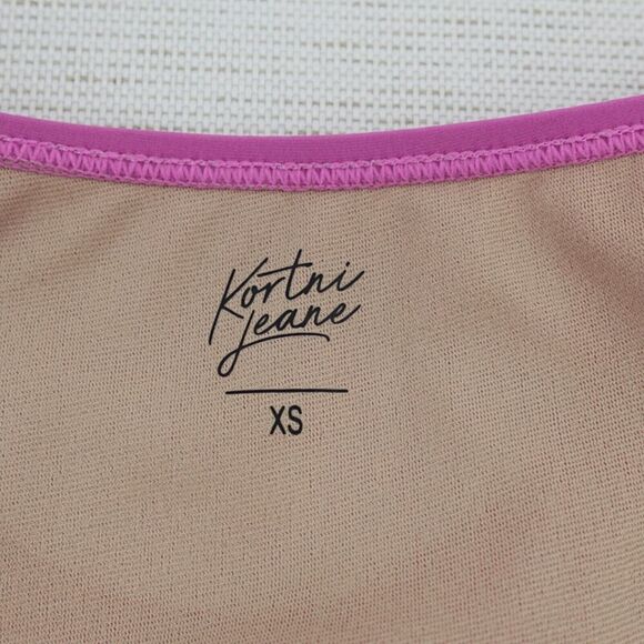 KORTNI JEANE Bikini Bottom XS Purple Tie-Up Front Retro Flattering - Picture 2 of 15